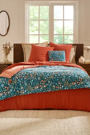 Livraison Express Chemin de lit 'Irina' velours bleu
